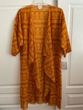 NWT Lularoe Shirley size medium boho topper kimono earth tones chiffon